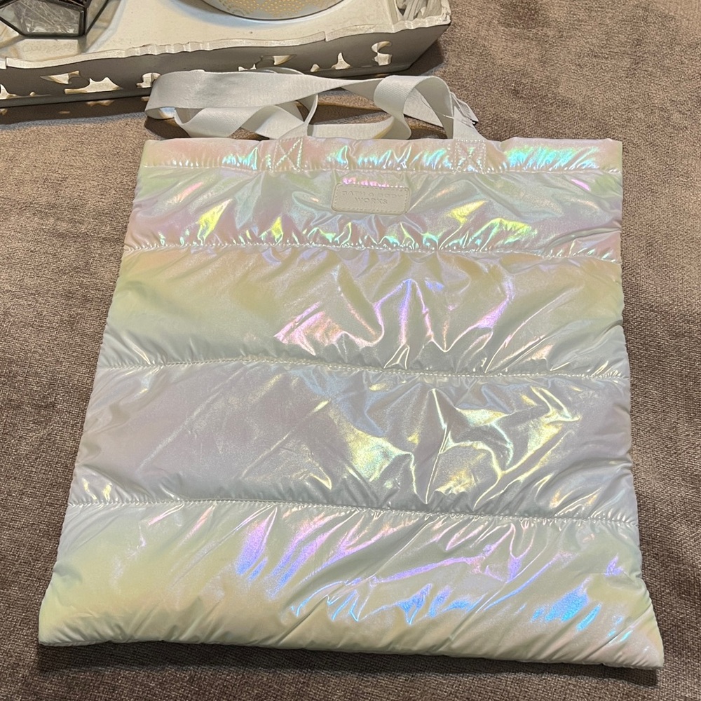 NWT Bath & Body Works Iridescent Tote Bag